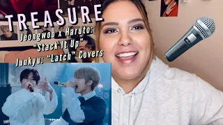 Download Reacting to TREASURE : PARK JEONG WOO x HARUTO - Stack It Up and  JUNKYU - Latch Covers | AmmyXDee MP3