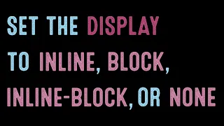 Designers Learn Code Inline vs Block Elements