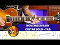 Download Lagu November Rain - Guns N' Roses - Guitar Solo + TAB - Lesson/Playthrough