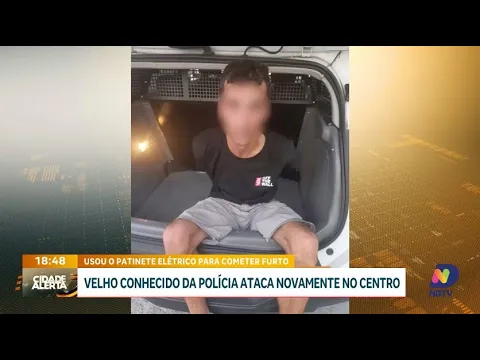 Criminoso reincidente usa patinete elétrico para cometer furto no Centro de Florianópolis