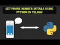 How to get phone number details using python in TELUGU UNQ CODER