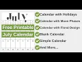 Printable july 2024 Calendars Free Best Templates