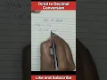 octal to Decimal Conversion