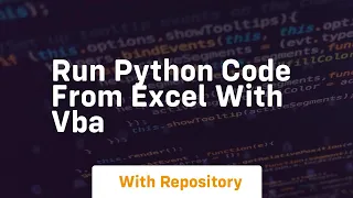 run python code from excel with vba