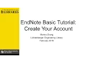Create EndNote Basic Account