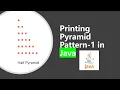 Printing Pyramid Pattern-1 Half pyramid in Java HINDI