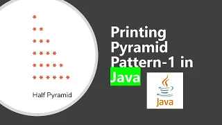 Printing Pyramid Pattern-1 Half pyramid in Java HINDI