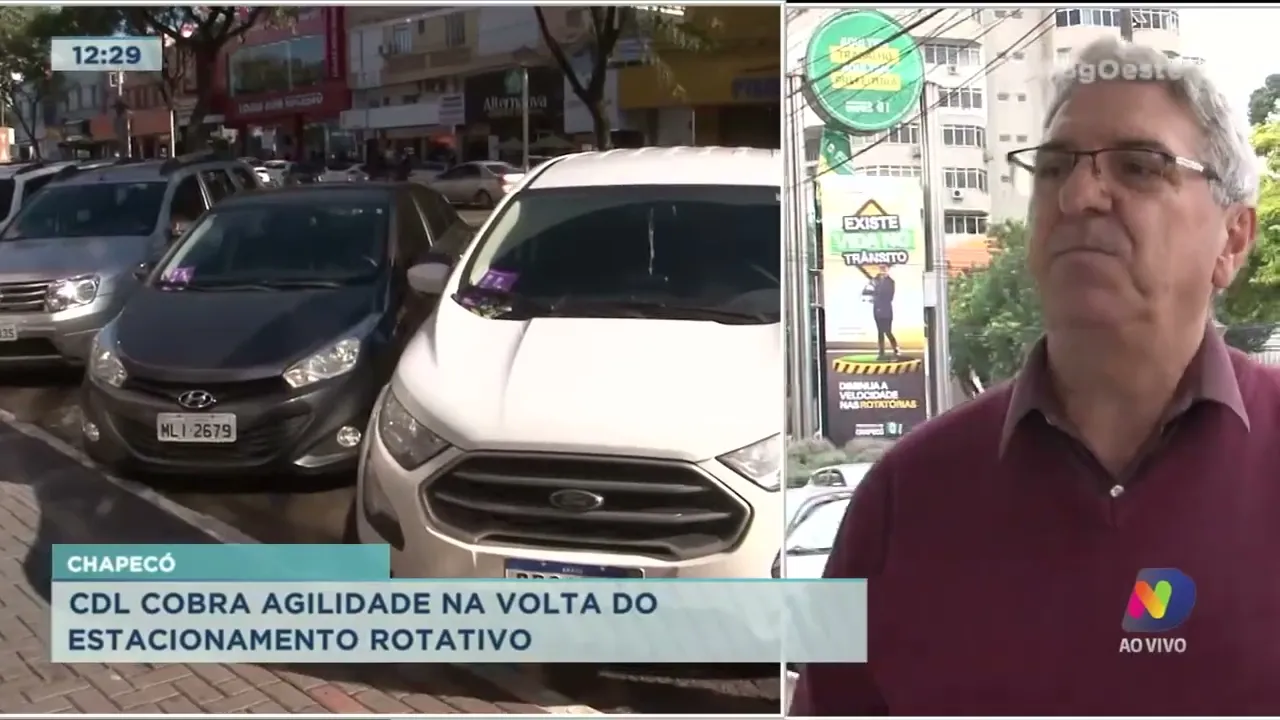 CDL cobra agilidade na volta do estacionamento rotativo em Chapecó