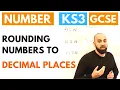 How to round numbers to decimal places KS3 Maths