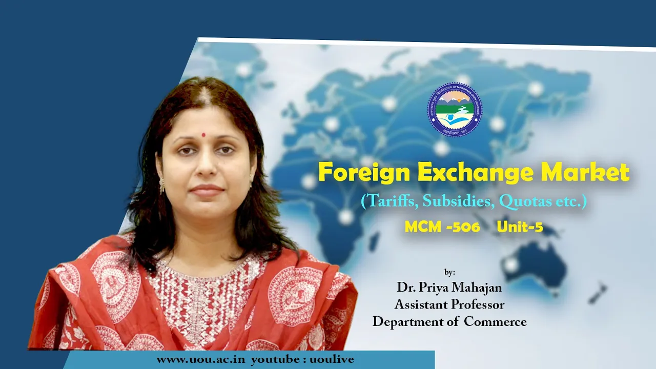 Trade Policy Instruments (Tariffs, Subsidies, Quotas etc.) MCM -506 : Unit-5