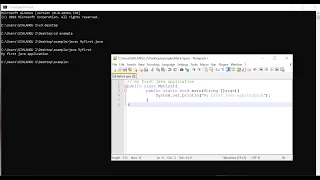 coding your first java program in a text editor and running it using the command prompt