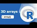 Arrays in R programming Creating a three 3D array in R named arrays in r