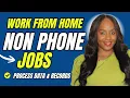 Non Phone Remote Jobs - Process Data Records Work From Home Jobs 2026