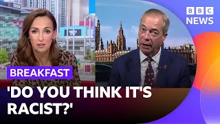 Nigel Farage questioned after former senior aide described Kemi Badenoch as a 'Nigerian scammer'