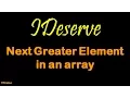 Next greater element in an array