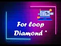 ASTERISK DIAMOND IN C USING FOR LOOP STATEMENT