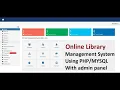 Online Library Management System Using With admin panel