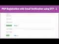 PHP Registration with Email Verification using OTP - 1