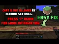 How to fix the new minecraft chat restriction