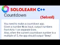 You need to make a countdown app Given a number N as input output numbers from N to 1