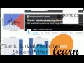 Predicting Survival of a Passenger on Titanic with Scikit-Learn Python Pandas LinearSVC