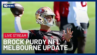 LIVE: San Francisco 49ers Players Speak Ahead Of NFL Melbourne | 10 News