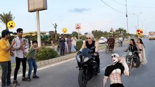 Gojo satoru on my New BMW Bike😍  Caught amazing public reactions 😮