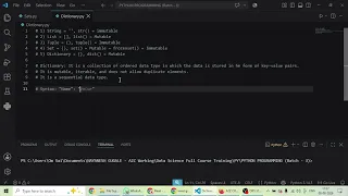 Dictionary in Python Part - 1