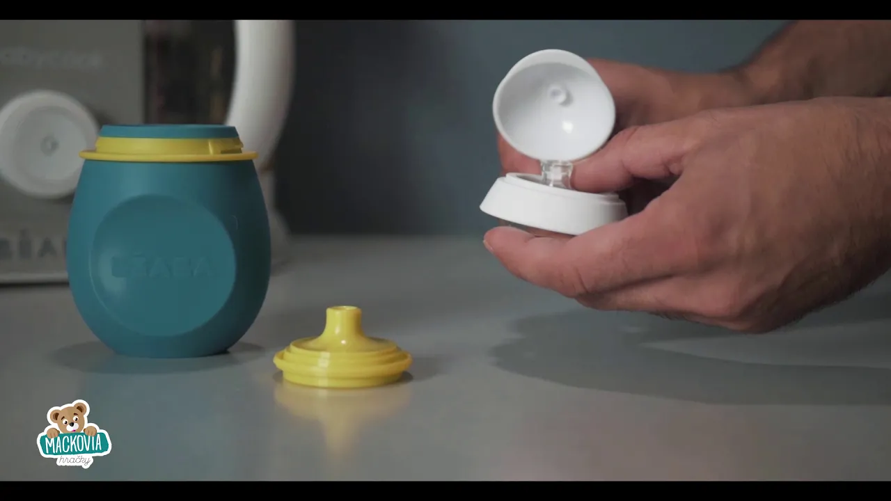Pre bábätká - Flaštička s uzáverom BabySqueez' 2v1 pre kašičky Beaba - 4