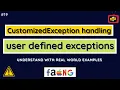 User defined Exception in Java Unchecked Exception Exception Handling in Java