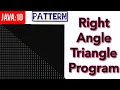 Java Programming Program to print Right Angle Triangle