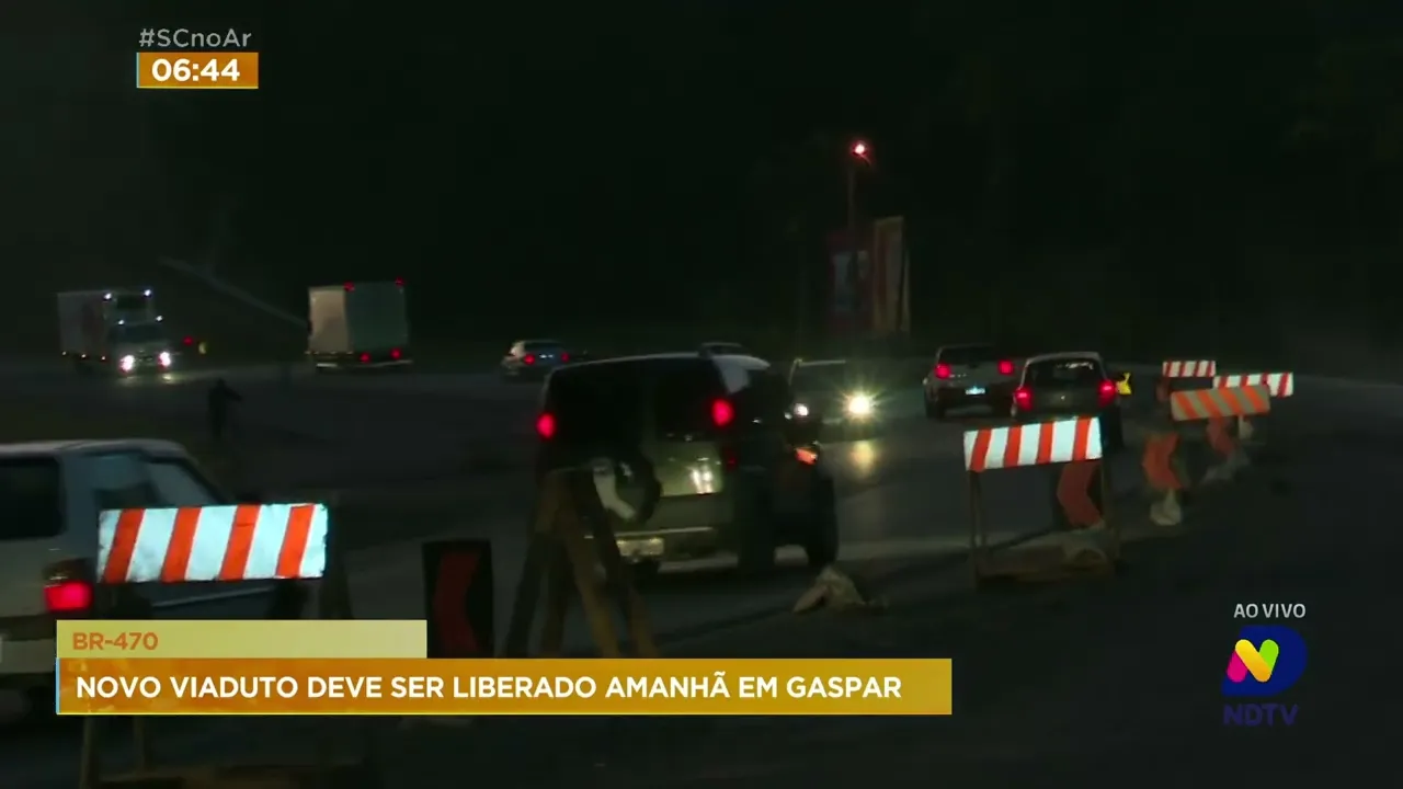 Novo viaduto na BR-470 em Gaspar será liberado nesta terça-feira