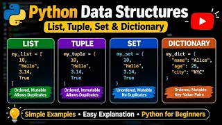 Python Data Structures Explained in Tamil List Tuple Set Dictionary