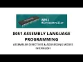 8051 MICROCONTROLLER ASSEMBLER DIRECTIVES ADDRESSING MODES IN ENGLISH