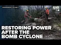 Snohomish PUD crews work tirelessly to restore power after devastating bomb cyclone
