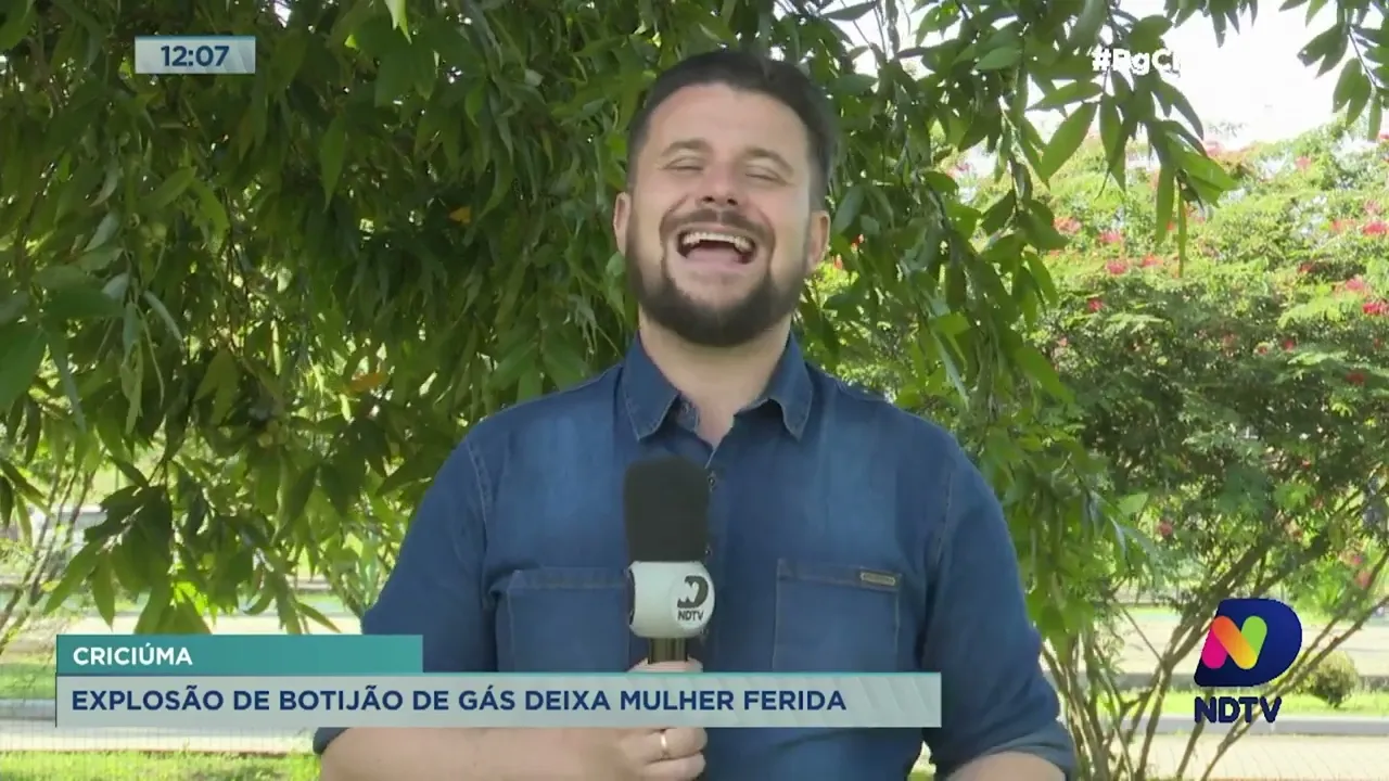 Explosão de botijão de gás deixa mulher ferida em Criciúma