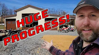 Windows Doors Floor Epoxy Gravel and MORE Barn Build - Part 3