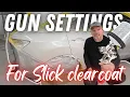 How to paint a car using base coat clear coat and the best way to set up your gun for clear