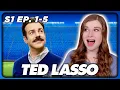 My new favorite show TED LASSO SEASON 1 EPISODES 1-5 First Time Reaction
