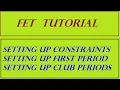 FET Advanced Time Table Tutorial How to set break time How to set CCA Club period