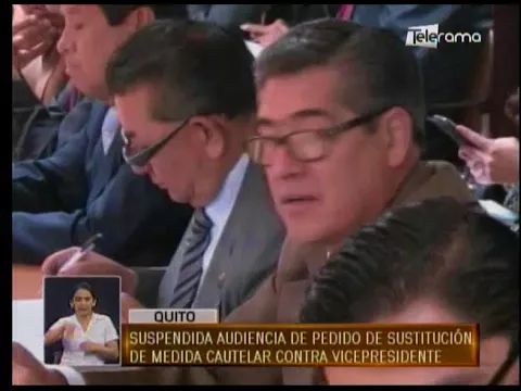 Suspendida audiencia de pedido de sustitución de medida cautelar contra vicepresidente