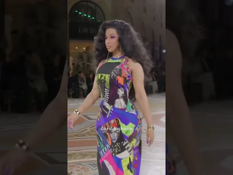 Cardi B hits the Vogue World:Milan Runway #cardib