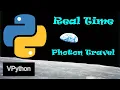 VPython Photon Travelling Between The Earth and The Moon In Real Time