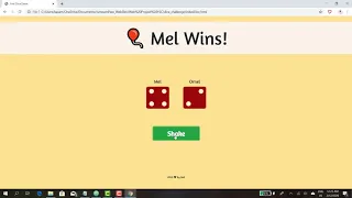 Simple Dice Game with HTML CSS Bootstrap and JavaScript