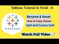 Column Formatting In Tableau Hide Unhide Split And Custom Split Rename Reset In Tableau