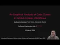 An Empirical Analysis of Code Clones in GitHub Actions Workflows SANER 2026
