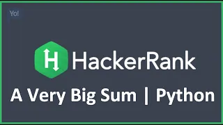 A Very Big Sum Python Hacker Rank Solution