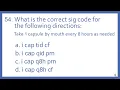 PTCB PTCE Practice Test Question 54 - Sig Code Interpretation Pharmacy Technician CPhT Test Prep