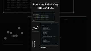 Bouncing Ball Animation using HTML and CSS