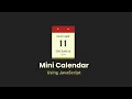 Mini Calendar In HTML CSS and JavaScript JavaScript Calendar